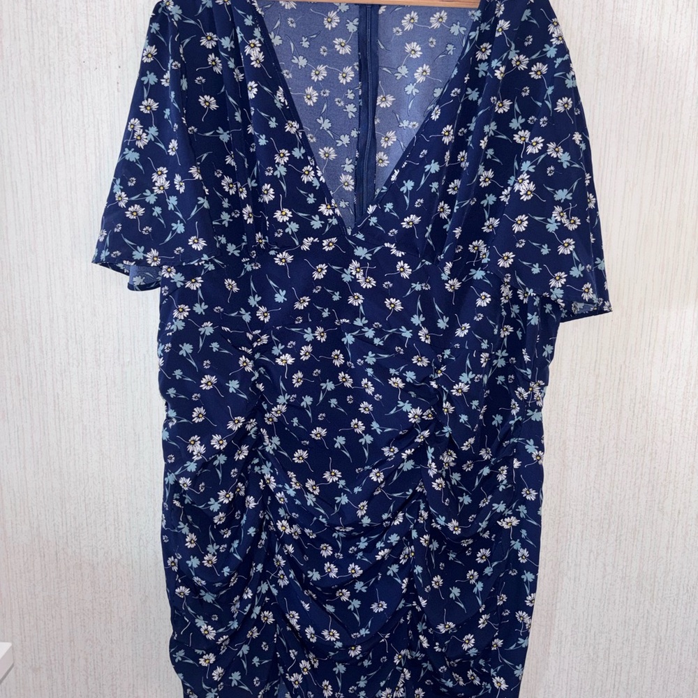 SHEIN Curve Blue Floral Dress